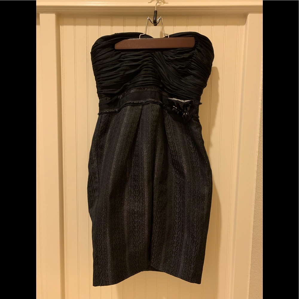 Black Strapless Mini Dress